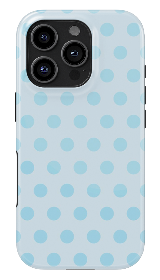 Baby Blue Polka Glossy Armoured Case