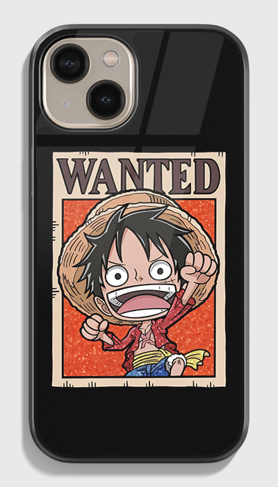 Luffy Wanted Glass case