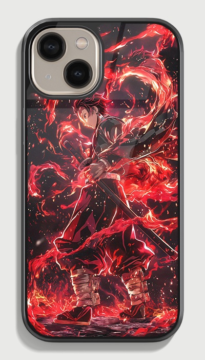 Tanjiro blaze Glass case