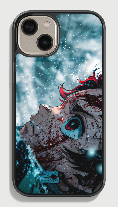 Tanjiro-crimson snow Glass case