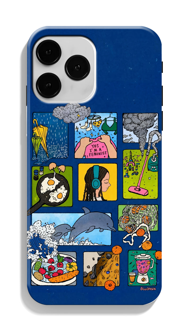 Blue moodboard Hard case