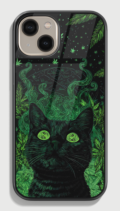 Trippy whiskers Glass case