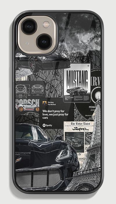 Pray for cars Glass case