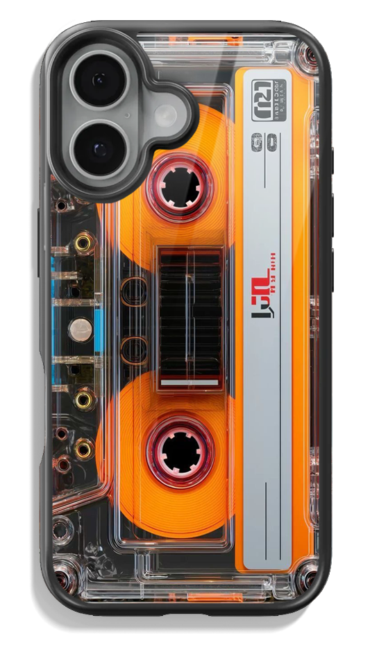🧡 Orange Cassette Glass case