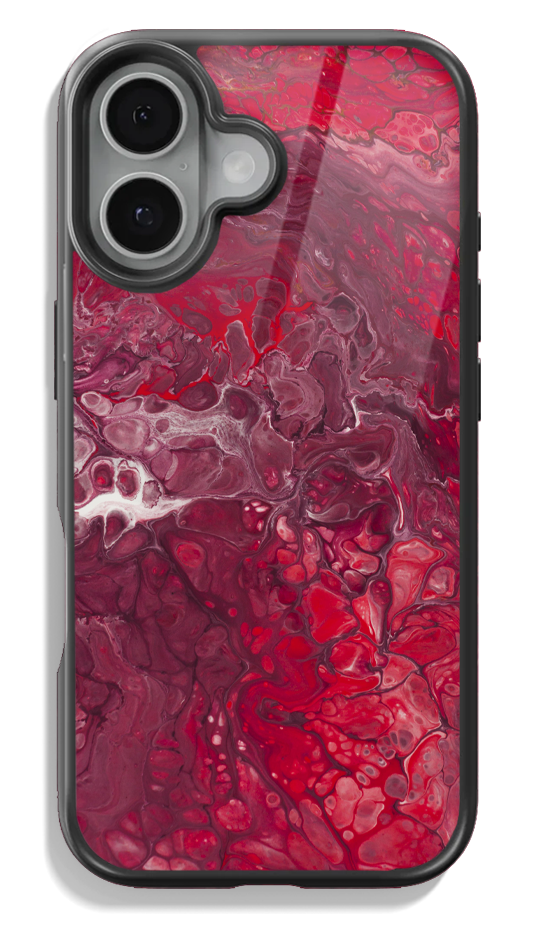 ❤️ Deep Red Marble Glass case