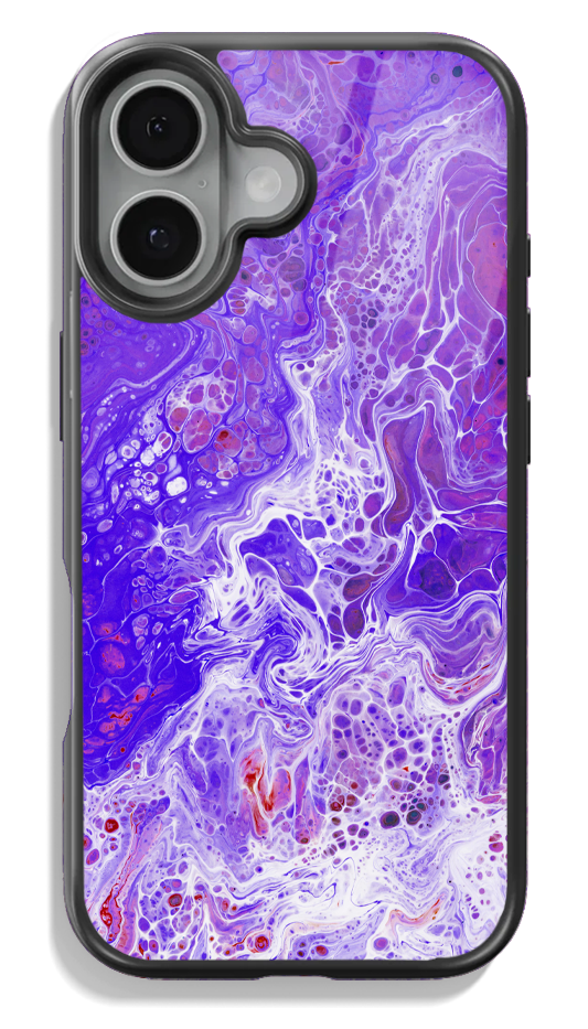 💜 Purple Marble Glass case