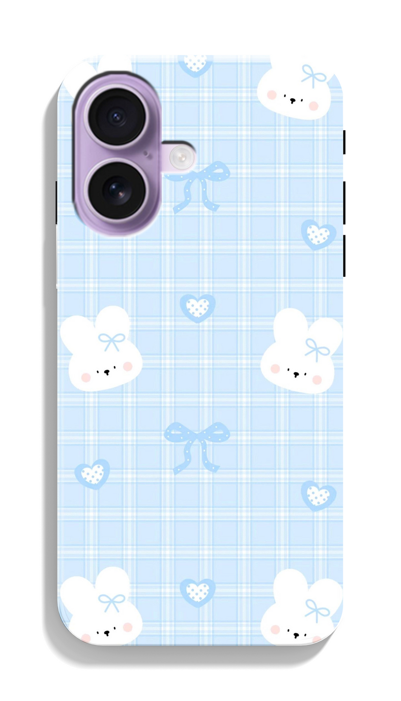 🐰 Blue Bunny Plaid hard case